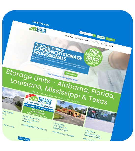 Tellus Self Storage Website